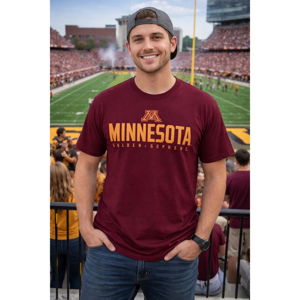 NWT Champion Minnesota Golden Gophers T-Shirt Mens XL Maroon NCAA‎ Short Sleeve
